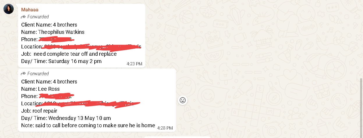 4Brothers — Tear off & replace appointments